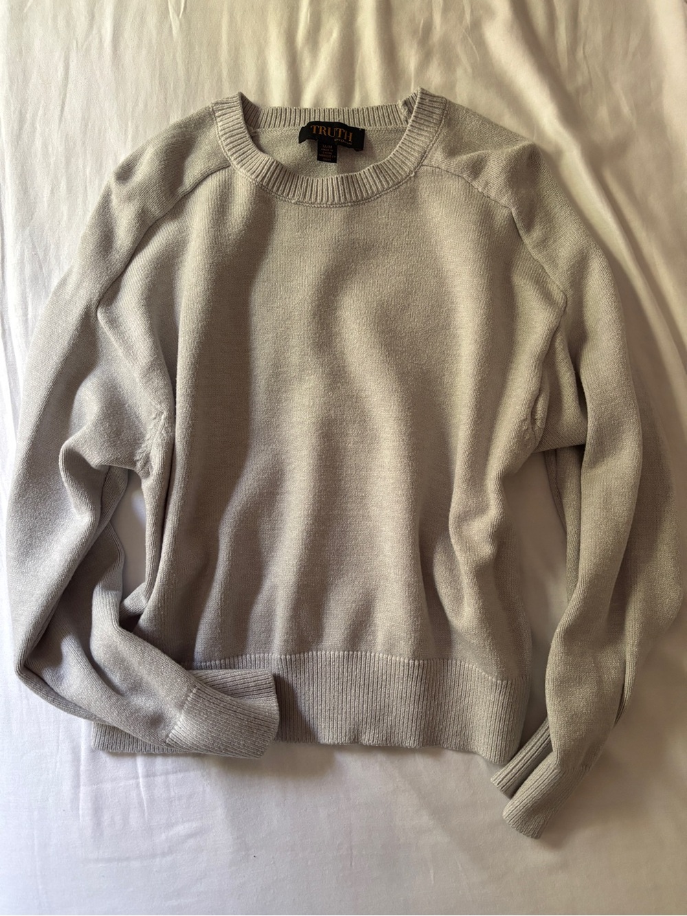 Truth light beige crewneck sweater